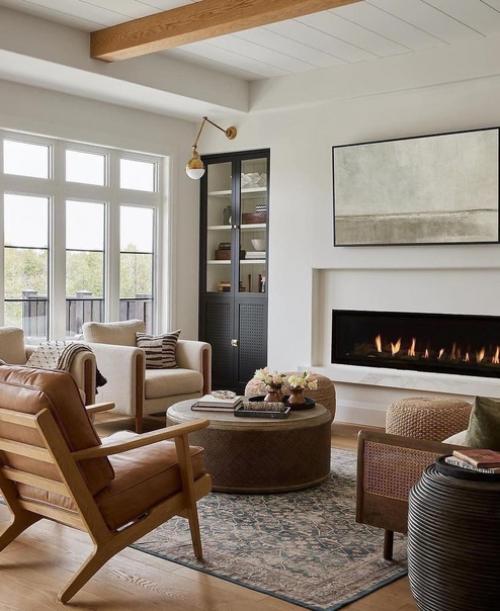 Кухня - гостиная в канадском стиле привлекает внимание своей функциональностью и воздушностью. 06