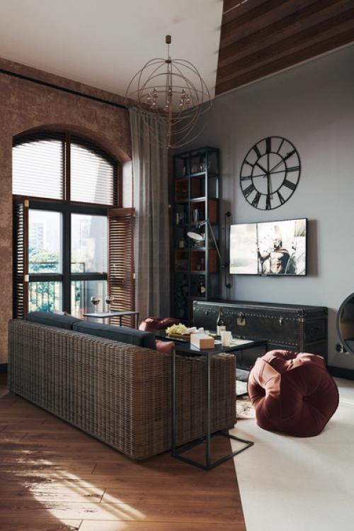 Квартира с итальянскими чертами в стиле лофт на 40 кв. 02