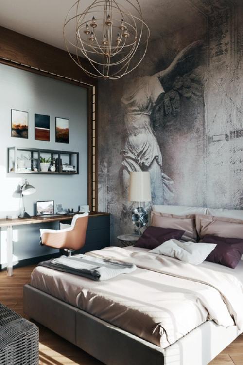 Квартира с итальянскими чертами в стиле лофт на 40 кв. 01