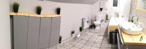 Вот такую ванную комнату мы у себя на чердаке забабахали. 07