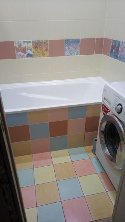 Привели в порядок ванную комнату.