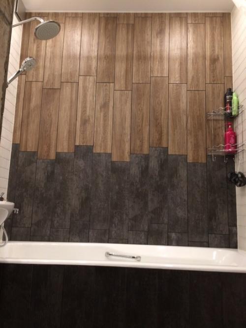 Такой ремонт в ванной и туалете сделал. 08