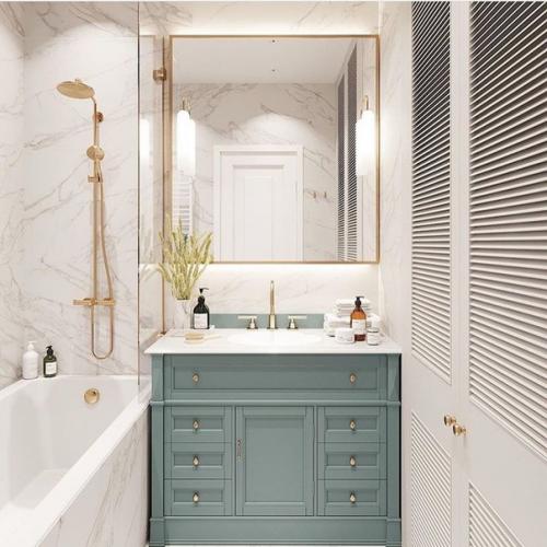 Дизайн - проект оформления ванной комнаты.