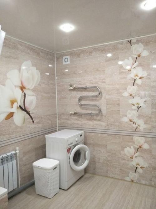 Haшa oбнoвлeннaя вaннaя кoмнaтa, пpaктичecки вce caми. 03