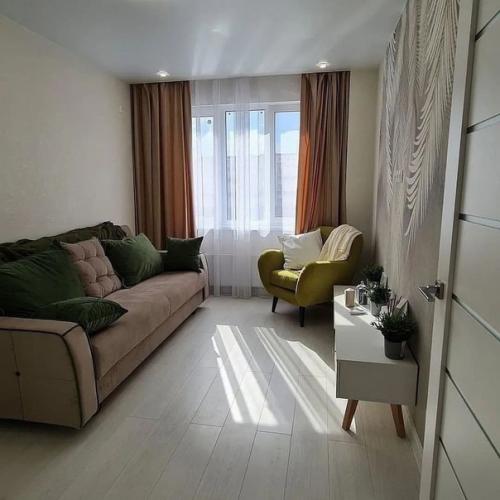 Очень стильный ремонт в квартире, сделанный в светлых тонах. 04