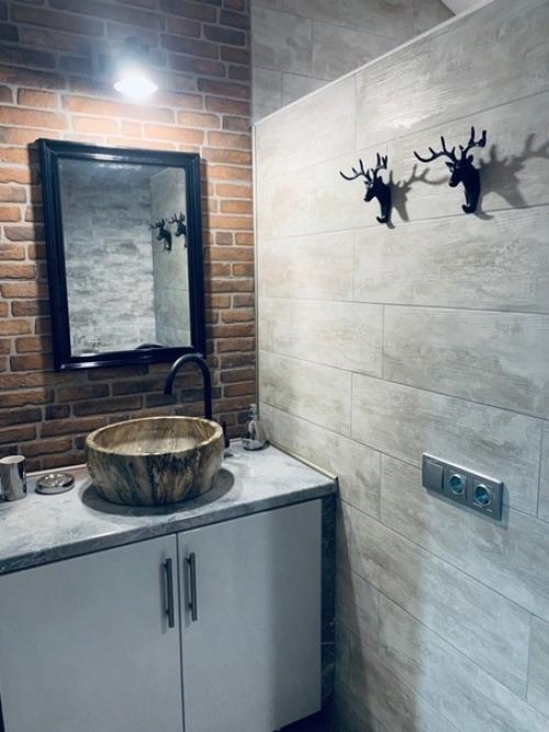 Ванная комната, которую мы организовали на чердаке.