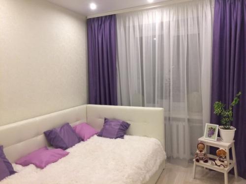 Нежный ремонт в спальне в приятных тоннах.