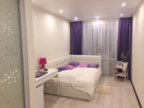 Нежный ремонт в спальне в приятных тоннах. 02