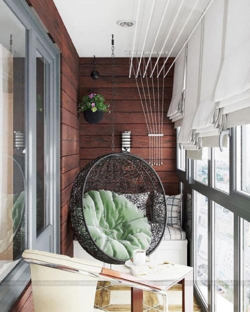 Нынче у людей появилась мода на подвесные кресла, которые устанавливают на балконах и лоджиях. 05