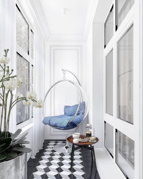 Нынче у людей появилась мода на подвесные кресла, которые устанавливают на балконах и лоджиях. 01