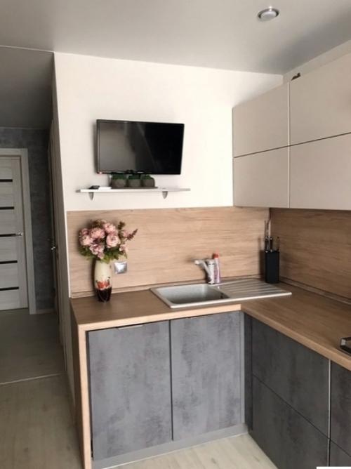 Моя кухня.  Кухню брали модульную, решили не ограничиваться одним фасадом, а сделать его поразнообразнее. 02