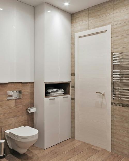 Ванная комната и санузел в одном стиле.  