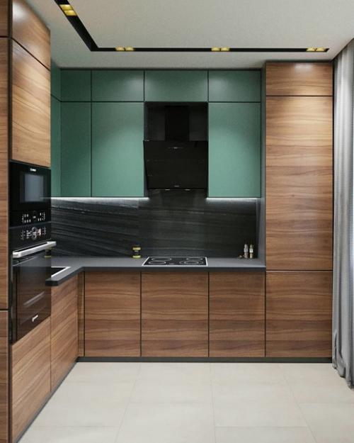 Интересное цветовое решение для кухни. 04