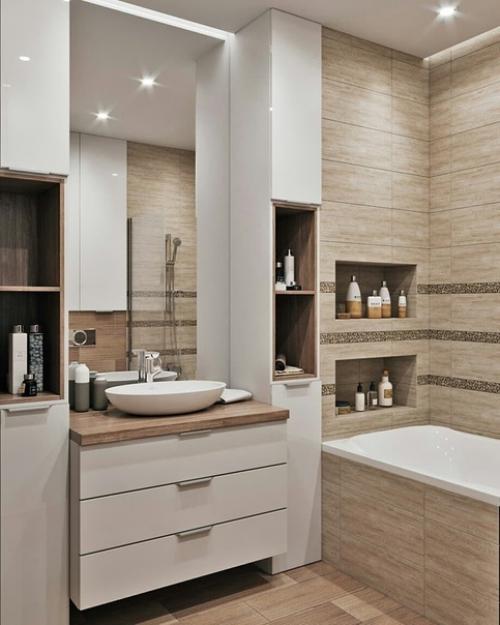 Ванная комната и санузел в одном стиле. 04