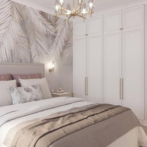 Из такой светлой, уютной и красивой спальни, никогда выходить не захочется. 02