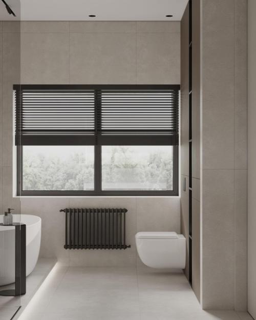 Ванная комната в загородном доме стала цельным арт - объектом, придавая уют своей атмосферностью. 04