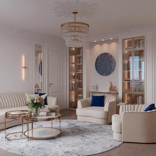 Я была поражена, увидев гостиную сложной формы, площадью 26 кв. 04