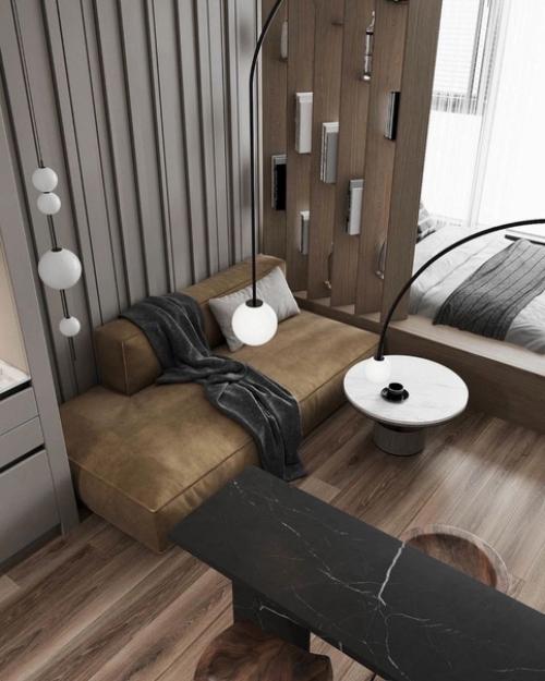 Эта красивая квартира - студия с площадью 30 кв.