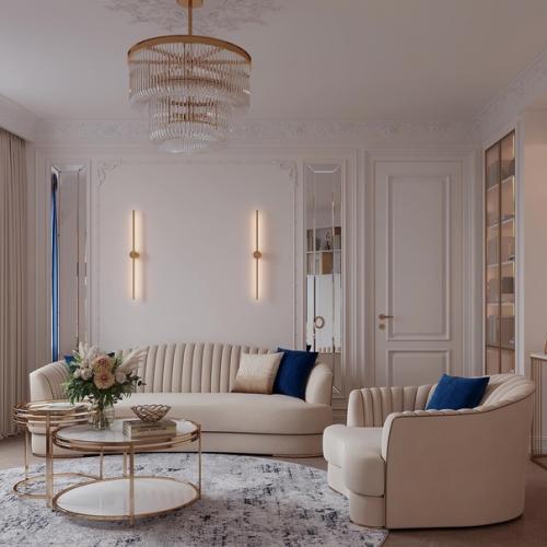 Я была поражена, увидев гостиную сложной формы, площадью 26 кв. 05