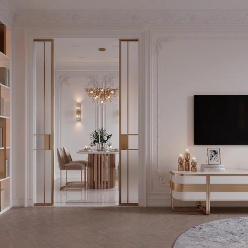 Я была поражена, увидев гостиную сложной формы, площадью 26 кв.