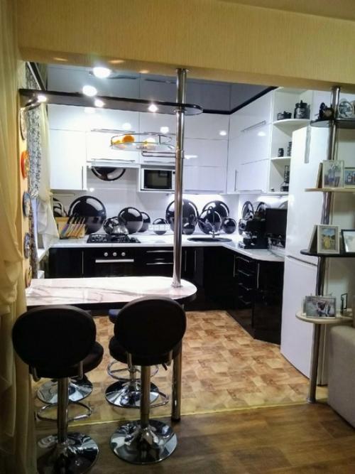 Соединили кухню с гостиной в хрущёвке! 05