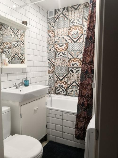 Промахнулась с плиткой на полу, в интерьере оказался слишком Тёплым оттенком. 08