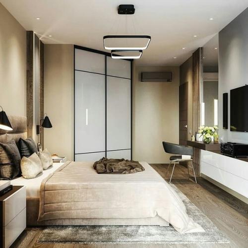 Дизайн - проект спальни с рабочим уголком на лоджии. 03