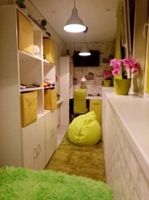 Решили, что у дочки должно быть своё личное пространство, а живём ы в однушке. 04