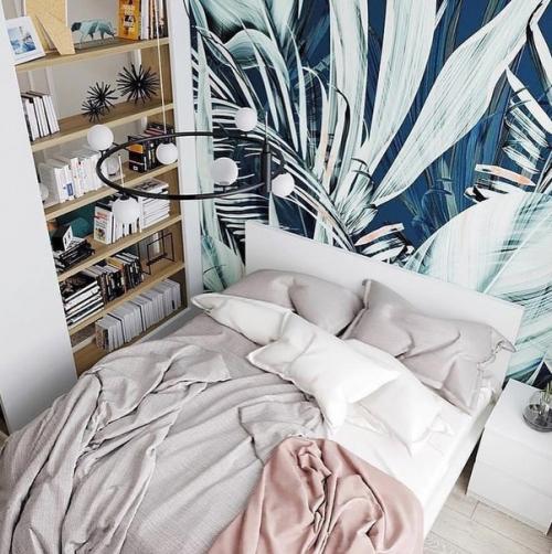 Симпатичный ремонт однушки с красивым акцентом на тёмно-зеленый цвет. 07