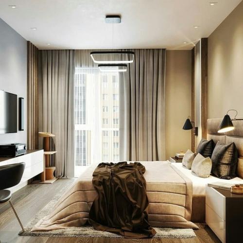 Дизайн - проект спальни с рабочим уголком на лоджии. 05