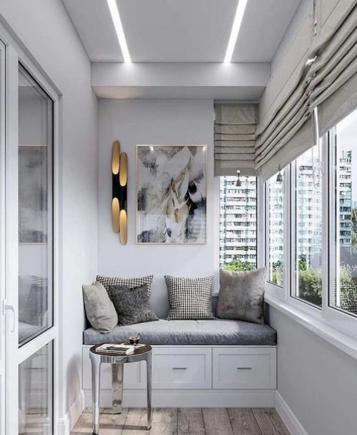 Лоджия - это идеальное место для создания пространства для отдыха. 02