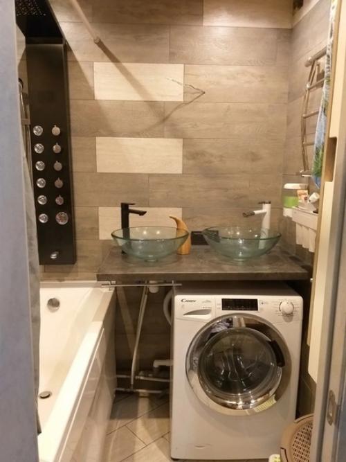 Своими руками она превратила 3, 5 квадратных метра в обалденную ванную комнату! 04