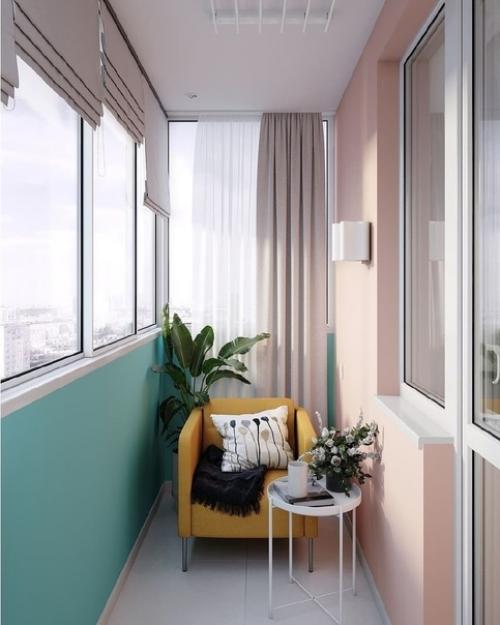 Такой стильный балкон у нас получился, продумали всё до мелочей. 02