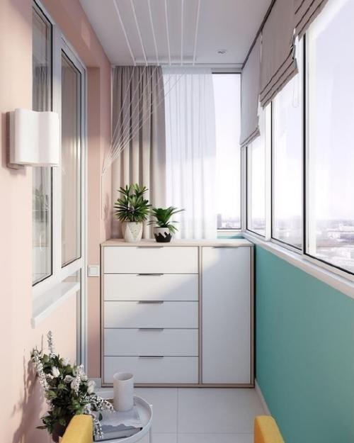 Такой стильный балкон у нас получился, продумали всё до мелочей. 01