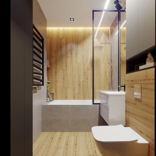 Студия на 30 кв м сделанная под стиль лофт. 08