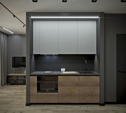 Студия на 30 кв м сделанная под стиль лофт. 05