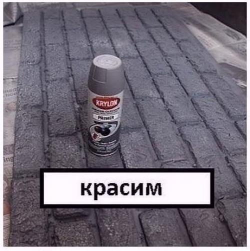 Одна девушка поделилась мастер классом, как оформить стены в квартире под кирпичную плитку. 04