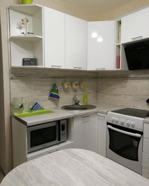 Кухня площадью 5, 5 кв метров в доме хрущевской серии. 01