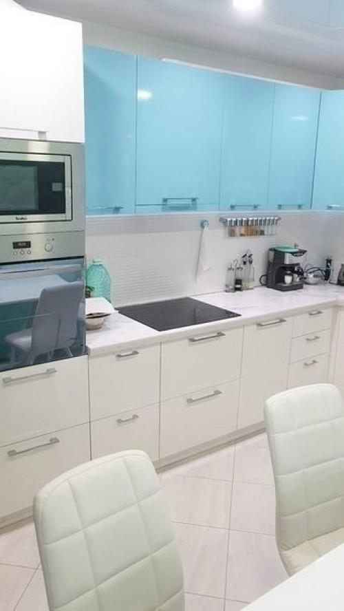 Моя скромная кухня в голубых воздушных тонах. 01