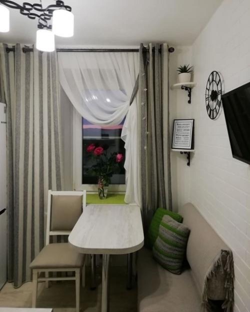 Кухня площадью 5, 5 кв метров в доме хрущевской серии. 02