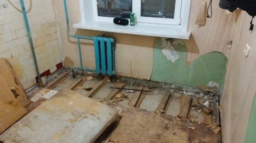 Кухню получилось восстановить за неделю.