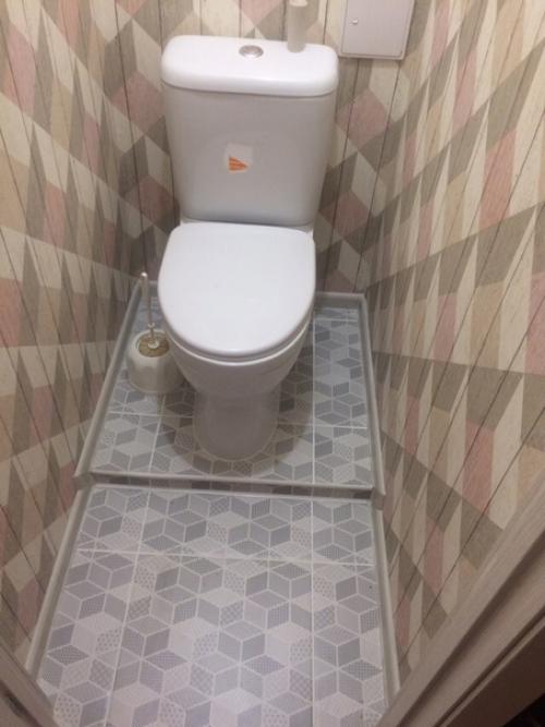 Сделал такую отделку туалета, которая обошлась мне в копейки. 01